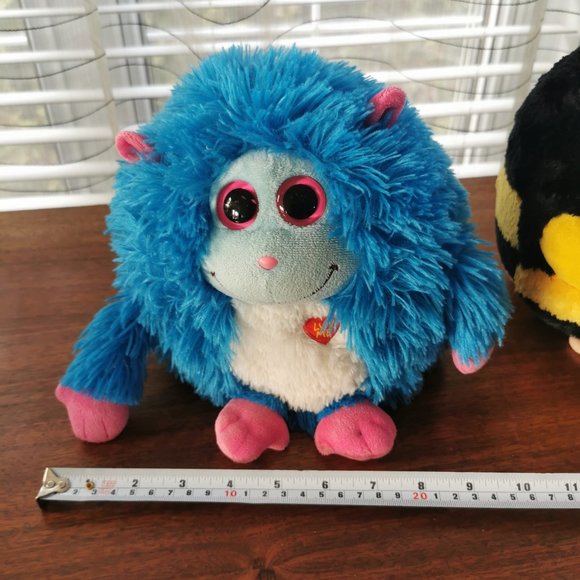 Large TY Beanie Ballz Monstaz Set of 3, VTG Speedy, Zips and Jerry 8" Plushies - Picture 12 of 12